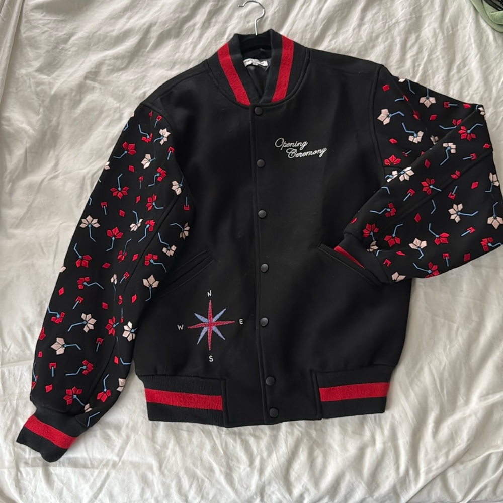 Opening Ceremony large wool bomber jacket Appalachian Trail Embroidered Varsity